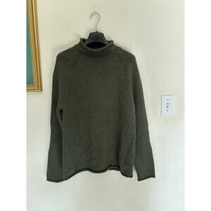 J Crew Womens XXS Green 1988 Rollneck Sweater Cotton Oarsman